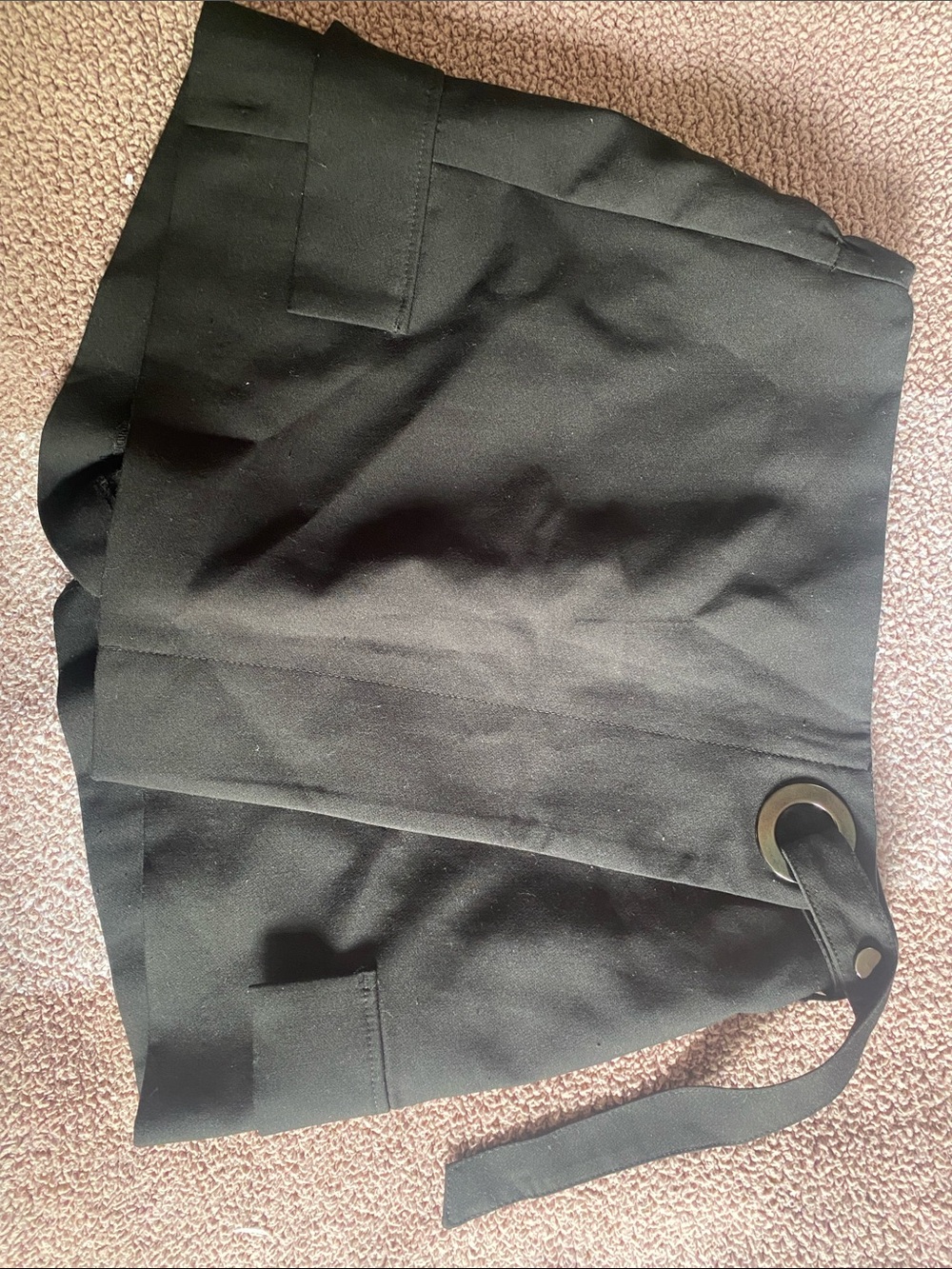 Bershka Black Mini SKORT  with Eyelet Tie Detail